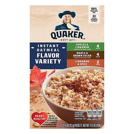 Is it Dairy Free? Quaker Oatmeal Instant Flavor Variety