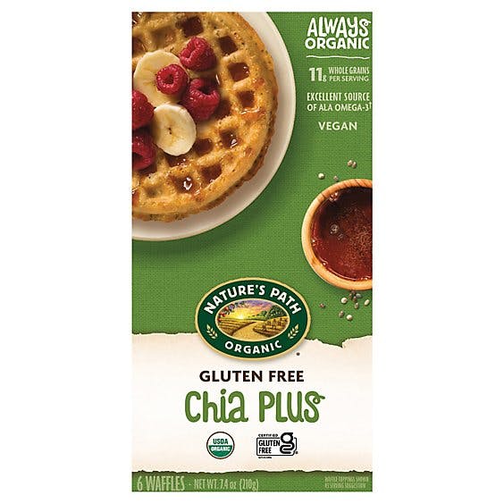 Nature's Path Organic Gluten Free Chia Plus Waffles