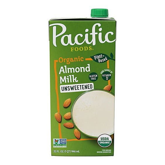 Is it Shellfish Free? Pacific Foods Organic Almond Beverage, Unsweetened Original