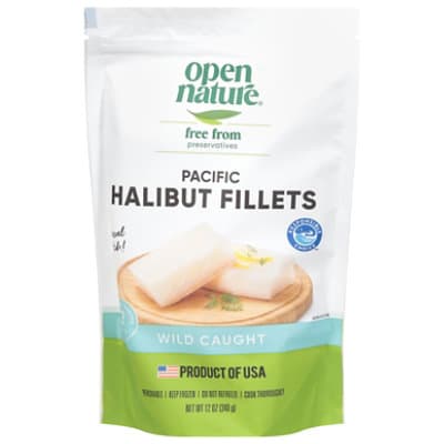 Open Nature Halibut Pacific Steaks Wild Caught