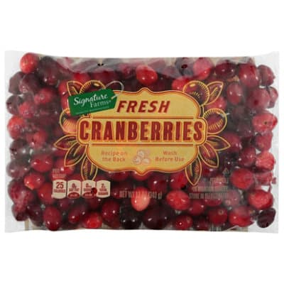 Signature Select/Farms Cranberries Prepacked Bag Fresh