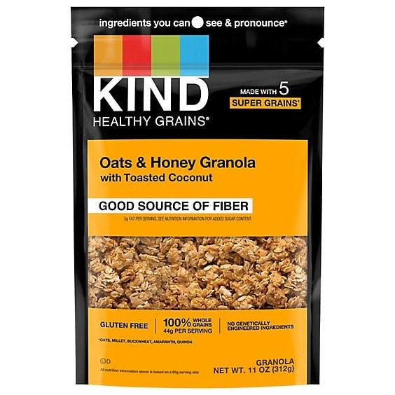 Is it Pescatarian? Kind Healthy Grains Clusters Granola Oats & Honey With Toasted Coconut