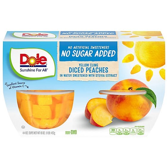 Is it Fish Free? Dole Peaches Diced Yellow Cling No Sugar Added Cups