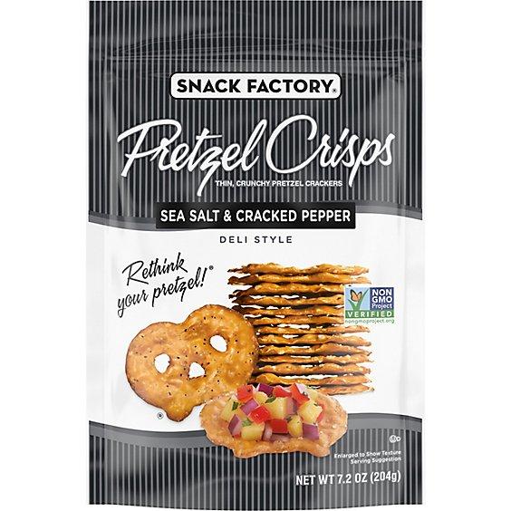 Is it Peanut Free? Snack Factory Pretzel Crisps Pretzel Crackers Thin Crunchy Deli Style Sea Salt & Pepper