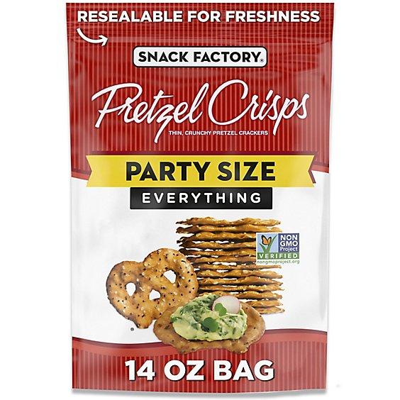 Is it Soy Free? Snack Factory Pretzel Crisps Pretzel Crackers Thin Crunchy Deli Style Everything