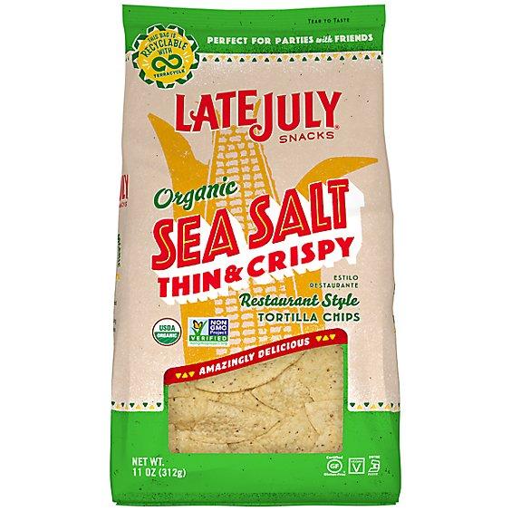 Is it Soy Free? Late July Snacks Tortilla Chips Organic Restaurant Style Sea Salt Thin & Crispy