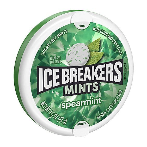 Is it Vegan? Ice Breakers Spearmint Flavored Sugar Free Breath Mints Tin