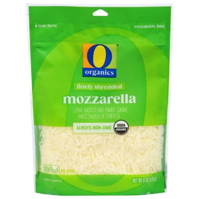 O Organics Organic Cheese Finely Shredded Low-Moisture Part-Skim Mozzarella