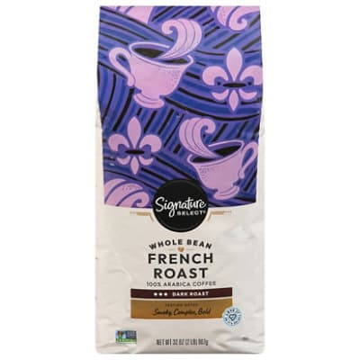 Signature Select Coffee Whole Bean Dark Roast French Roast