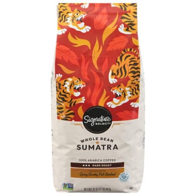 Signature Select Coffee Whole Bean Dark Roast Sumatra