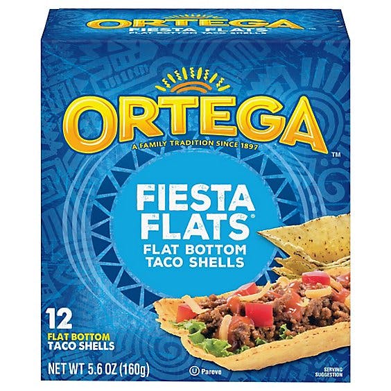 Is it Gluten Free? Ortega Taco Shells Fiesta Flats Flat Bottom Box