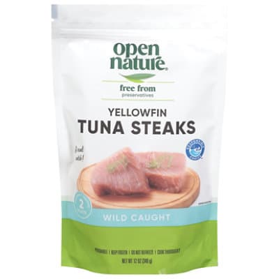 Open Nature Yellowfin Tuna Steaks Wild Caught