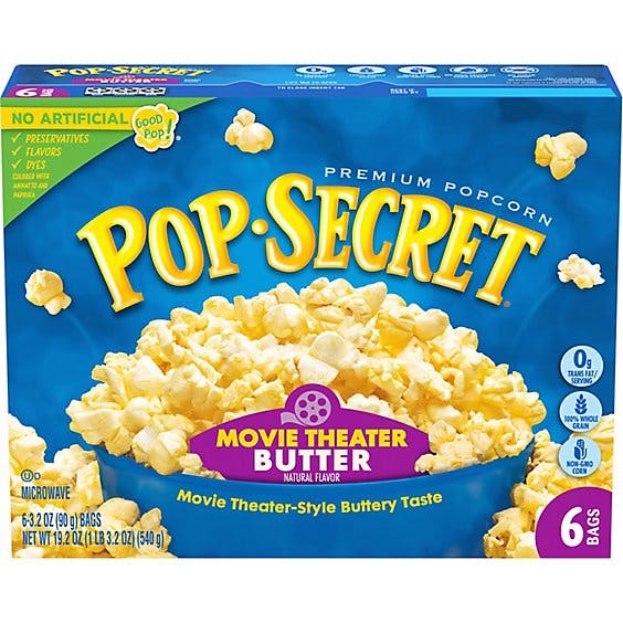 Is it Soy Free? Pop Secret Microwave Popcorn Premium Movie Theater Butter Pop-and-serve Bags