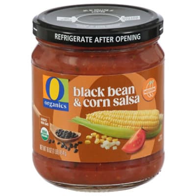 O Organics Organic Salsa Medium Black Bean & Corn Jar