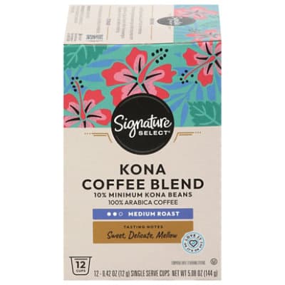 Signature Select Coffee Pods Medium Roast Kona Blend