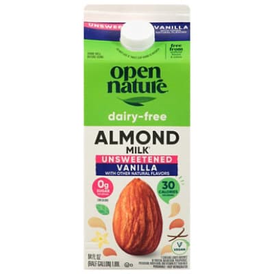 Open Nature Almondmilk Vanilla Unsweetened Half Gallon