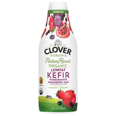 Clover Kefir, Pomegranate, Acai & Strawberry