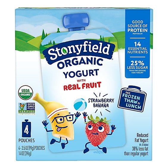 Is it Soy Free? Stonyfield Organic Kids Lowfat Strawberry Banana Yogurt Pouches