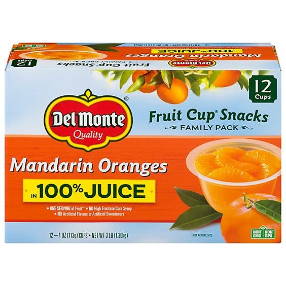 Is it Milk Free? Del Monte Mandarin Oranges Fruit Cup Snacks, 100% Juice
