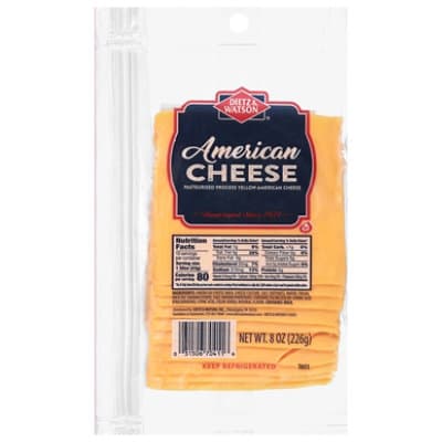 Dietz & Watson Cheese American Sliced Pasteurized