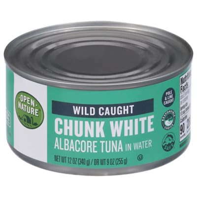 Open Nature Tuna Albacore Chunk White In Water