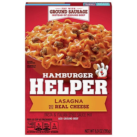 Is it Tree Nut Free? Betty Crocker Hamburger Helper Lasagna Box