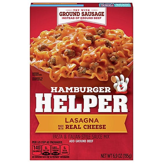 Betty Crocker Hamburger Helper Lasagna Box