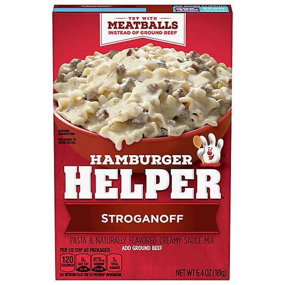 Is it Milk Free? Betty Crocker Hamburger Helper Stroganoff Box