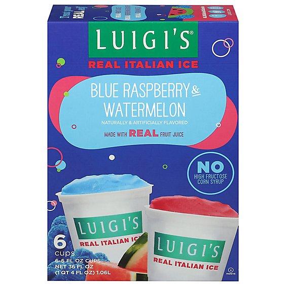 Is it Vegetarian? Luigis Real Italian Ice Fat Free Blue Raspberry & Watermelon