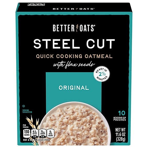 Is it Vegan? Better Oats Oat Revolution! Oatmeal Instant With Flax Steel Cut Classic