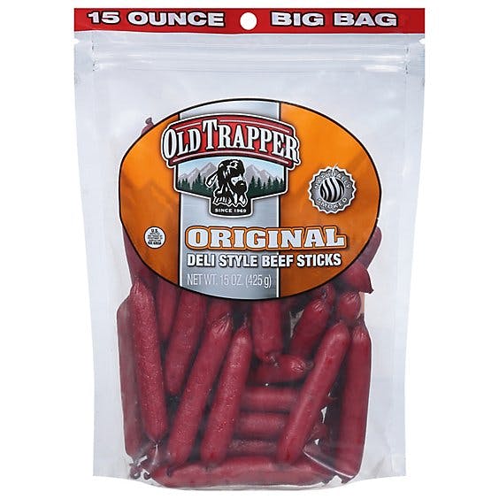 Is it Vegetarian? Old Trapper Beef Stick Deli Style Original
