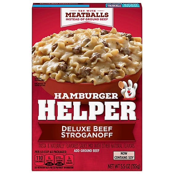 Is it Egg Free? Betty Crocker Hamburger Helper Beef Stroganoff Deluxe Box