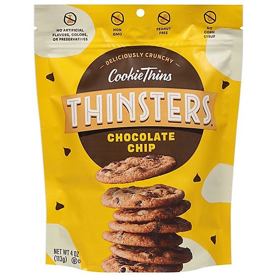 Is it Vegetarian? Mrs. Thinsters Cookie Thins Deliciously Crunchy Cookies Chocolate Chip