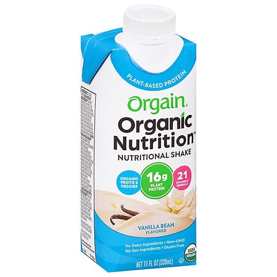 Orgain Organic Sweet Vanilla Bean Vegan Nutritional Shake