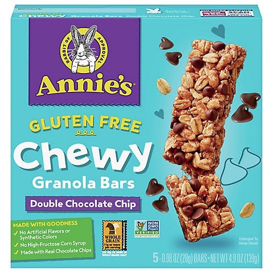 Is it Low FODMAP? Annie's Gluten Free Chewy Granola Bars, Double Chocolate Chip