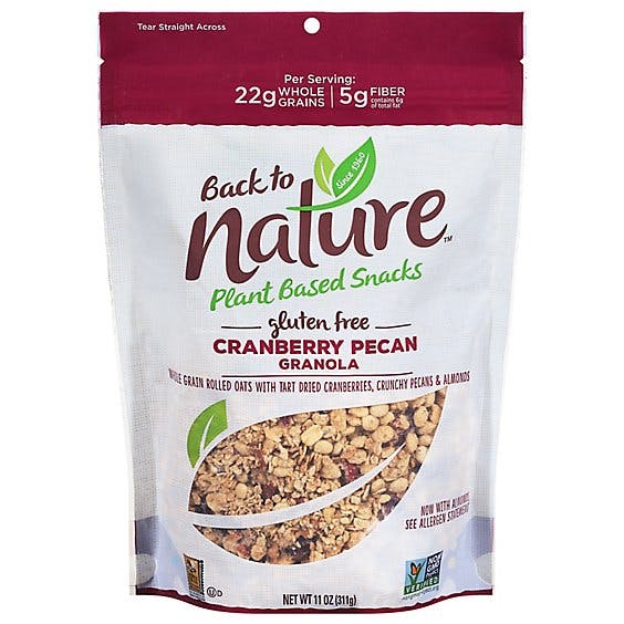 Is it Soy Free? Back To Nature Granola Gluten-free Cranberry Pecan