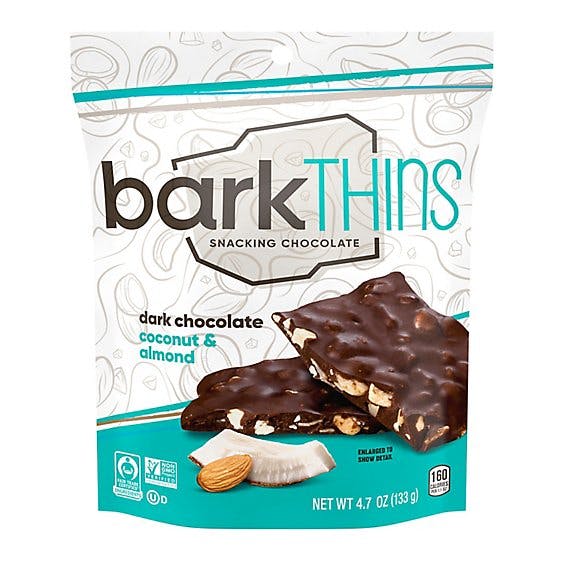 Is it Dairy Free? Barkthins Snacking Chocolate Dark Chocolate Toasted Coconut With Almonds