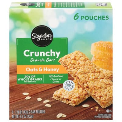 Signature Select Granola Bars Crunchy Oats & Honey