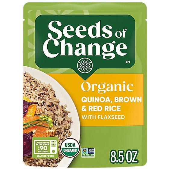 Is it Pescatarian? Seeds Of Change Organic Quinoa Brown & Red Rice With Flaxseed Pouch