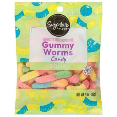 Signature Select Sour Gummi Worms Candy