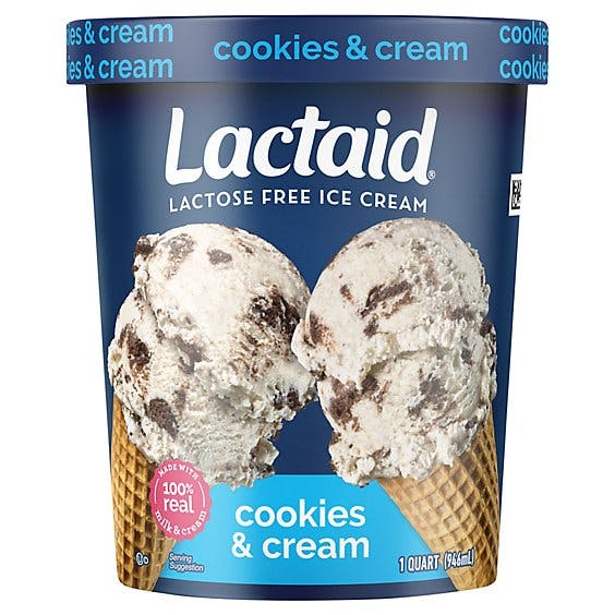 Is it Lactose Free? Lactaid Ice Cream Lactose Free Cookies & Cream