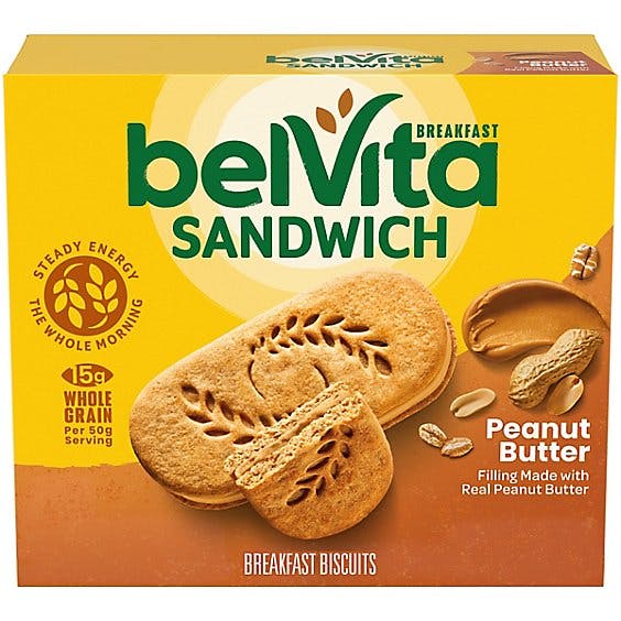 Is it Vegetarian? Belvita Breakfast Sandwich Peanut Butter Breakfast Biscuits, 5 Packs (2 Sandwiches Per Pack