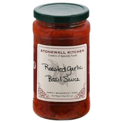 Stonewall Kitchen Sauce Roasted Garlic Basil Jar