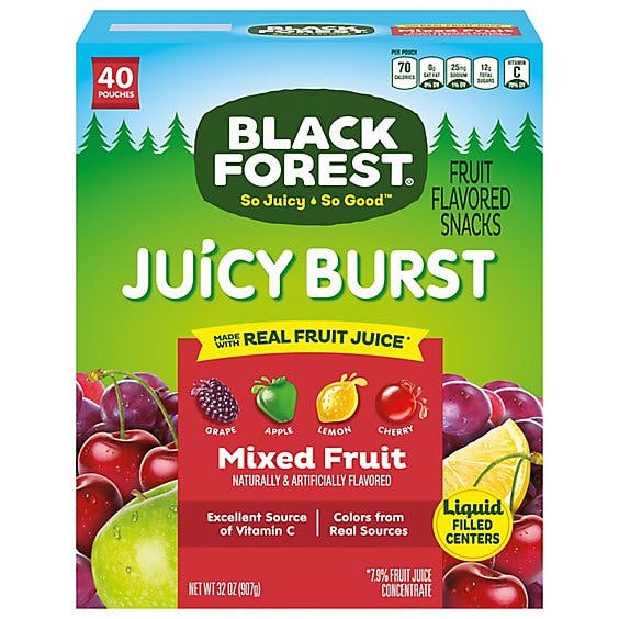 Is it Shellfish Free? Black Forest Mixed Fruit Fruit Snacks Pouches