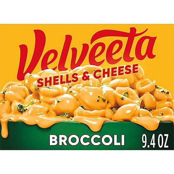 Velveeta Shells & Cheese Broccoli With Shell Pasta Cheese Sauce & Broccoli Florets Box
