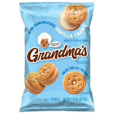 Grandmas Cookies Mini Sandwich Creme Vanilla
