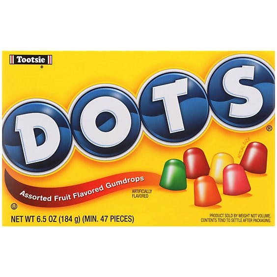 Is it Fish Free? Dots Assorted Fruit Flavored Gumdrops Theater Box