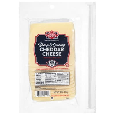 Dietz & Watson C-Sharp White Cheddar Cheese Pre-Sliced