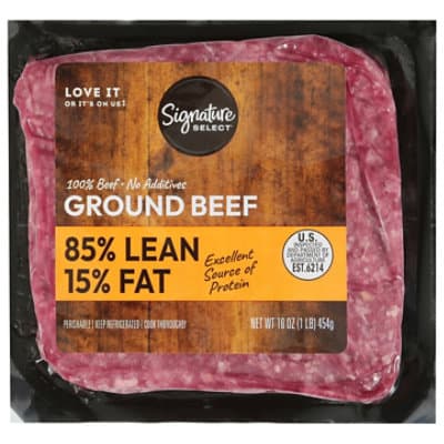 Signature Farms Beef Ground Beef Brick Pack 85% Lean 15% Fat