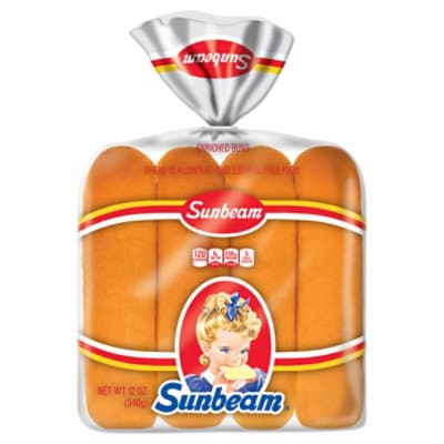 Sunbeam Hot Dog Buns Enriched White Bread Hot Dog Buns